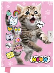 Opakowanie Pamiętnik z kłódką 80 kartek Meow