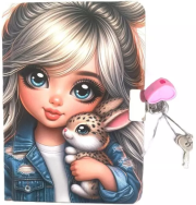 Pamiętnik z kłódką A6/64K gładki Dziewczynka z kr. Wydawca: Fresh. Dadada.pl Opakowanie Pamiętnik z kłódką A6/64K gładki Dziewczynka z kr