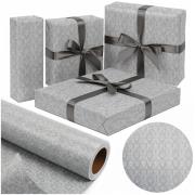 Opakowanie Papier Grey/Silver Damask X-Strong 57cmx25m