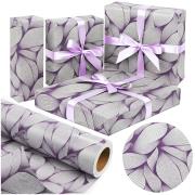 Opakowanie Papier ozdobny Leaf Silver X-Strong 57cmx25m