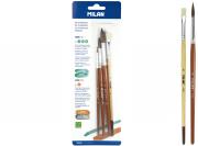 Opakowanie Pędzle szkolne Milan seria 101 i 524 4 sztuki na blistrze