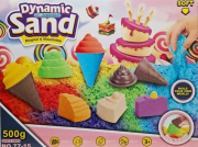 Piasek kinetyczny z foremkami 500g. Wydawca: SWEDE. Dadada.pl Opakowanie Piasek kinetyczny z foremkami 500g