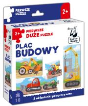 Okładka książki Pierwsze duże Puzzle Plac budowy Kapitan Nauka