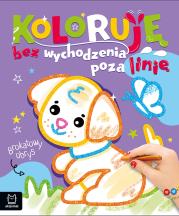 Piesek. Brokatowa kolorowanka. Autor: Kaczyńska Agata. Dadada.pl Okładka książki Piesek. Brokatowa kolorowanka