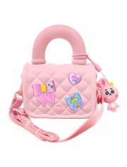 Opakowanie Pikowana torebeczka z ozdobami jasny róż