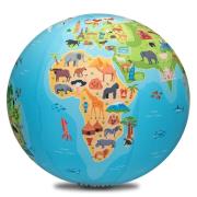 Opakowanie Piłka balonowa globus kontynenty ze zwierzątami