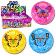 Opakowanie Piłka kauczukowa z konfetti i światłem Motyl MIX