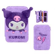 Piórnik 2-dwukomorowy z wyposażeniem pluszowy Kuromi KU00030. Wydawca: Kids Euroswan. Dadada.pl Opakowanie Piórnik 2-dwukomorowy z wyposażeniem pluszowy Kuromi KU00030