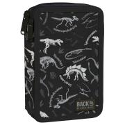 Opakowanie Piórnik 2-komorowy z wyposażeniem BACKUP 4 model DW 114 Dinozaury czarny