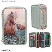 Opakowanie Piórnik 3-komorowy z wyposażeniem Miss Melody Romantic Fields 13403A