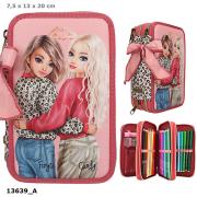 Piórnik 3-komorowy z wyposażeniem Top Model Leoheart 13639A. Wydawca: DEPESCHE. Dadada.pl Opakowanie Piórnik 3-komorowy z wyposażeniem Top Model Leoheart 13639A