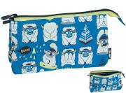 Opakowanie Piórnik 5 komorowy Milan the yeti niebieski