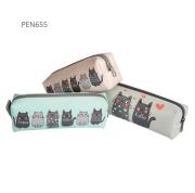 Opakowanie Piórnik jednokomorowy okrągły Kotki MIX