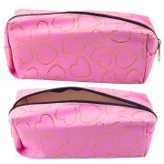 Opakowanie Piórnik jednokomorowy złote serca różowy