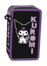 Opakowanie Piórnik podwójny z wyposażeniem Kuromi black