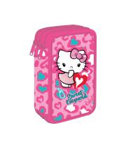 Opakowanie Piórnik potrójny z wyposażeniem Hello Kitty Jumper 3 Pink 2