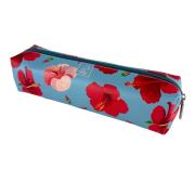 Opakowanie Piórnik szkolny młodzieżowy prostokąt kostka Hibiskusy W Jeansie