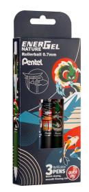 Opakowanie Pióro kulkowe Energel BL77N Nature light blister 3 sztuki