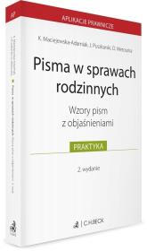 Okładka książki Pisma w sprawach rodzinnych. Wzory pism...