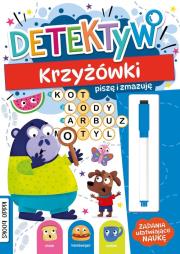 Piszę i zmazuję detektyw krzyżówki. Autor:   Praca zbiorowa. Dadada.pl Okładka książki Piszę i zmazuję detektyw krzyżówki