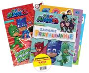 PJ Masks. Zadanie przyklejanie. Autor:   Praca zbiorowa. Dadada.pl Okładka książki PJ Masks. Zadanie przyklejanie