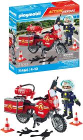 Opakowanie Playmobil Motocykl straży pożarnej na miejscu wypadku 71466