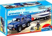 Opakowanie Playmobil Pojazd terenowy policji z motorówką 5187