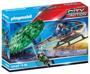 Opakowanie Playmobil Policyjny śmigłowiec: Ucieczka ze spadochronem 70569