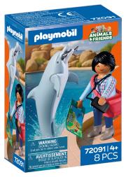 Opakowanie Playmobil Zoo: Delfin i odwiedzający 72091