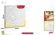 Opakowanie Płótno do malowania złocone - choinka kotek 20x20