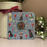 Opakowanie Podkładka pod kubek Świąteczne psy Święta