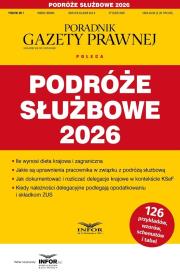 Okładka książki Podróże służbowe 2026. Podatki 1/2026