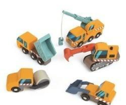 Pojazdy budowlane drewniane 5szt. Wydawca: Tender Leaf Toys. Dadada.pl Opakowanie Pojazdy budowlane drewniane 5szt