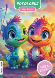 Pokoloruj dzień dinusia. Autor: Opracowanie zbiorowe. Dadada.pl Okładka książki Pokoloruj dzień dinusia