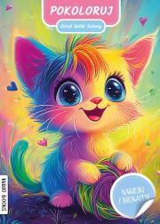 Pokoloruj dzień kotki Seleny. Autor: Opracowanie zbiorowe. Dadada.pl Okładka książki Pokoloruj dzień kotki Seleny