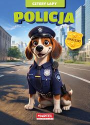 Okładka książki Policja. Cztery łapy. Kolorowanka z naklejkami