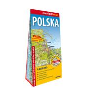 Okładka książki Polska; laminowana mapa samochodowo-administracyjna 1:800 000