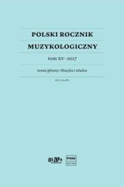 Okładka książki Polski Rocznik Muzykologiczny T.15 2017