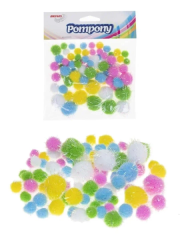 Opakowanie Pompony metaliczne pastelowe