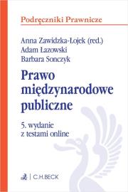 Prawo międzynarodowe publiczne z testami online. Autor: prof. dr Adam Łazowski, dr Barbara Sonczyk. Dadada.pl Okładka książki Prawo międzynarodowe publiczne z testami online