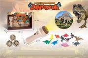 Opakowanie Projektor dinozaur na baterie z 12 dinozaurami