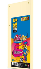 Przekładka do segregatora 1/3 A4 100K IT100 beżowa. Wydawca: Alfa Pastello. Dadada.pl Opakowanie Przekładka do segregatora 1/3 A4 100K IT100 beżowa