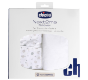 Prześcieradło Next2Me Forever G/D+P confetti. Wydawca: Chicco. Dadada.pl Opakowanie Prześcieradło Next2Me Forever G/D+P confetti