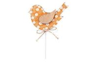 Opakowanie Ptak na piku drewniany 31x11cm pomarańczowy