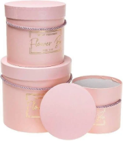 Opakowanie Pudełko Flower Box 3szt jasnoróżowy ROZETTE