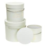 Opakowanie Pudełko Flower Box 3szt kremowy ROZETTE