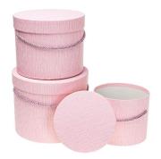 Opakowanie Pudełko Flower Box 3szt różowy ROZETTE