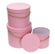 Opakowanie Pudełko Flower Box 3szt różowy ROZETTE