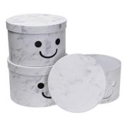 Opakowanie Pudełko Flower Box 3szt Smile biały ROZETTE