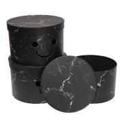 Opakowanie Pudełko Flower Box 3szt Smile czarny ROZETTE